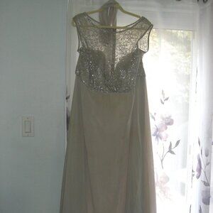 Dessy Collection Vivian Diamond Gown & Scarf